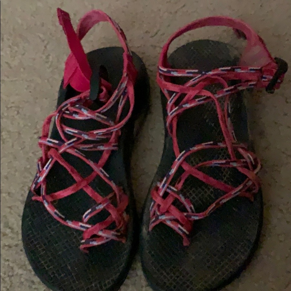 Pink multi striped Chaco